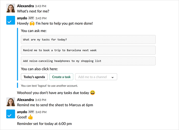 anydo slack apps