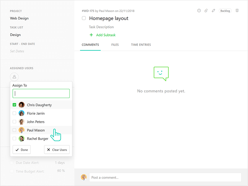 selecting users