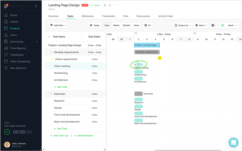 how to write a project schedule